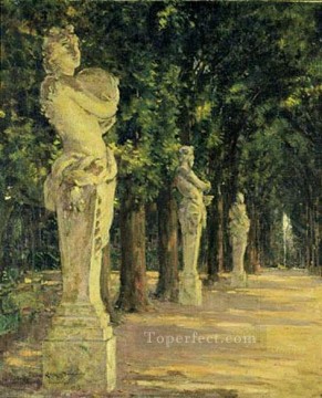  Carroll Canvas - Allee de lEte Versailles impressionism landscape James Carroll Beckwith woods forest